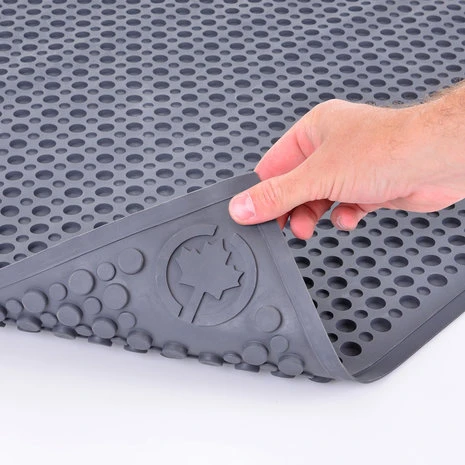 CanadianCat Company Kattenbak Mat Rubber XXL Grijs 3 CanadianCat Company Kattenbak Mat Rubber XXL Grijs - Afbeelding 3