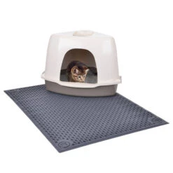 CanadianCat Company Kattenbak Mat Rubber XXL Grijs