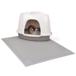 CanadianCat Company Kattenbak Mat Rubber XXL Licht Grijs
