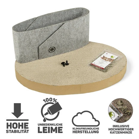 CanadianCat Company Kattenmand Owen Met Krabkarton Grijs 2 CanadianCat Company Kattenmand Owen Met Krabkarton Grijs - Afbeelding 2