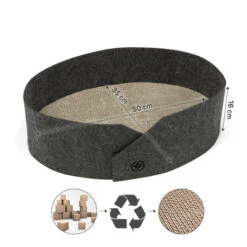 CanadianCat Company Kattenmand Owen Met Krabkarton Antraciet -Katten En Honden Benodigdheden canadiancat company kattenmand owen met krabkarton 8