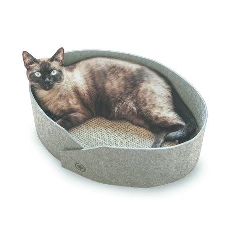 CanadianCat Company Kattenmand Owen Met Krabkarton Grijs 1 CanadianCat Company Kattenmand Owen Met Krabkarton Grijs