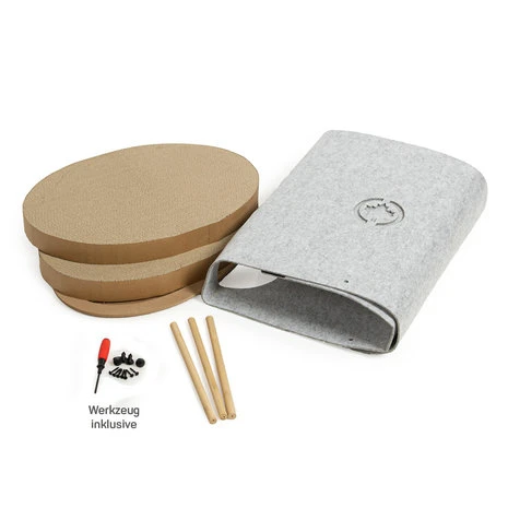 CanadianCat Company Kattenmand Owen Tower Met Krabkarton Grijs 3 CanadianCat Company Kattenmand Owen Tower Met Krabkarton Grijs - Afbeelding 3