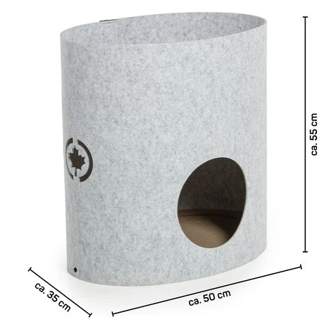 CanadianCat Company Kattenmand Owen Tower Met Krabkarton Grijs 6 CanadianCat Company Kattenmand Owen Tower Met Krabkarton Grijs - Afbeelding 6