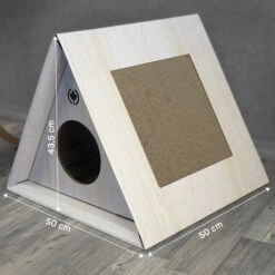 CanadianCat Company Krabmeubel Triangle House Lichtgrijs -Katten En Honden Benodigdheden canadiancat company krabmeubel triangle house lich 2