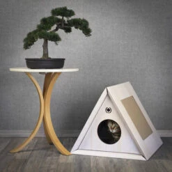CanadianCat Company Krabmeubel Triangle House Lichtgrijs -Katten En Honden Benodigdheden canadiancat company krabmeubel triangle house lich 3