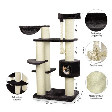 CanadianCat Company Krabpaal Maine Coon Brockville Antraciet 3 CanadianCat Company Krabpaal Maine Coon Brockville Antraciet - Afbeelding 3