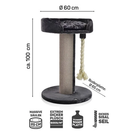 CanadianCat Company Krabpaal Maine Coon Ontario Donkergrijs 2 CanadianCat Company Krabpaal Maine Coon Ontario Donkergrijs - Afbeelding 2