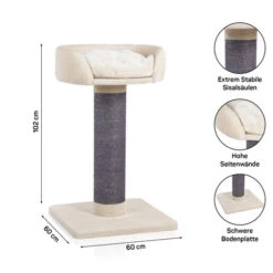 CanadianCat Company Krabpaal Savanah 120 Beige -Katten En Honden Benodigdheden canadiancat company krabpaal savanah 120 beige 2