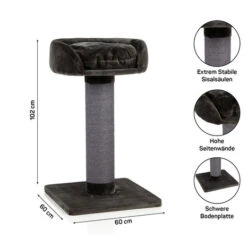 CanadianCat Company Krabpaal Savanah 120 Donkergrijs -Katten En Honden Benodigdheden canadiancat company krabpaal savanah 120 donkergri 2