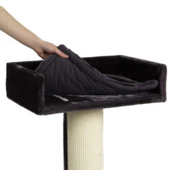 CanadianCat Company Maine Coon Krabpaal XXL Lounger Antraciet/beige -Katten En Honden Benodigdheden canadiancat company maine coon krabpaal xxl lounge 2