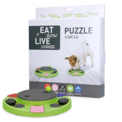 Eat Slow Live Longer Honden Puzzel Circle