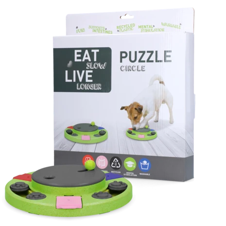 Eat Slow Live Longer Honden Puzzel Circle 1 Eat Slow Live Longer Honden Puzzel Circle