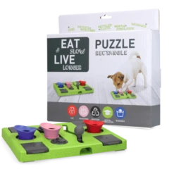 Eat Slow Live Longer Honden Puzzel Rectangle