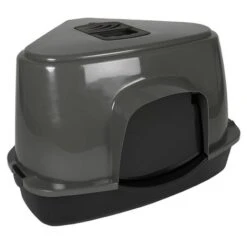 EBI Hoekkattenbak Jumbo Antraciet Zen Serie