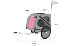 Flamingo Honden Fietskar Juliette Rood/grijs Large -Katten En Honden Benodigdheden flamingo honden fietskar juliette rood grijs large 7