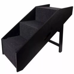 Flamingo Houten Hondentrap Zwart