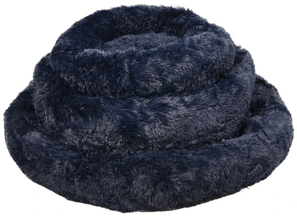 Flamingo Pluche Mand Rond DonkerBlauw 1 Flamingo Pluche Mand Rond DonkerBlauw