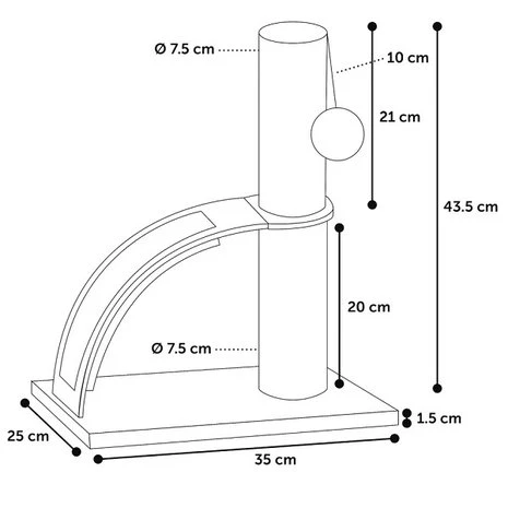 Flamingo Verzorgingskrabpaal Sino 2 Grijs 3 Flamingo Verzorgingskrabpaal Sino 2 Grijs - Afbeelding 3