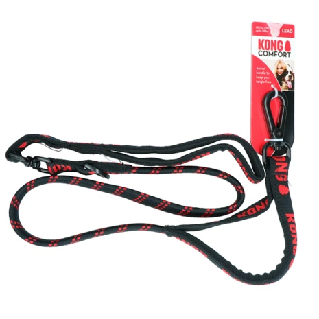 KONG Zero Shock Hondenriem Zwart 2 KONG Zero Shock Hondenriem Zwart - Afbeelding 2