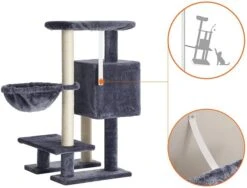 Krabpaal Amberg Donkergrijs 9 Krabpaal Amberg Donkergrijs -Katten En Honden Benodigdheden krabpaal amberg donkergrijs 2