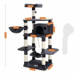 Krabpaal Genthin Donker Grijs -Katten En Honden Benodigdheden krabpaal genthin donker grijs 5