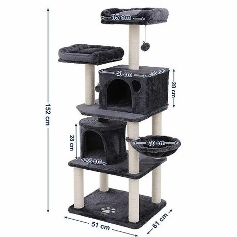 Krabpaal Kiel Donker Grijs 2 Krabpaal Kiel Donker Grijs - Afbeelding 2