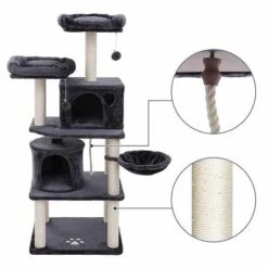 Krabpaal Kiel Donker Grijs 9 Krabpaal Kiel Donker Grijs -Katten En Honden Benodigdheden krabpaal kiel donker grijs 4