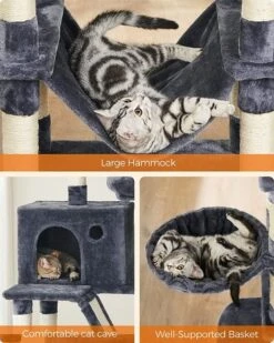 Krabpaal Tarrenz Donker Grijs 206 Cm -Katten En Honden Benodigdheden krabpaal tarrenz donker grijs 206 cm 5