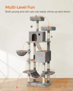 Krabpaal Tarrenz Licht Grijs 206 Cm -Katten En Honden Benodigdheden krabpaal tarrenz licht grijs 206 cm 3