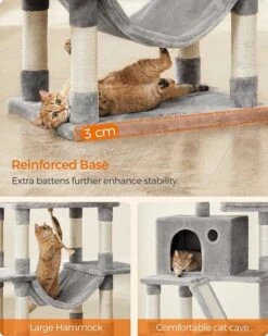 Krabpaal Tarrenz Licht Grijs 206 Cm -Katten En Honden Benodigdheden krabpaal tarrenz licht grijs 206 cm 5