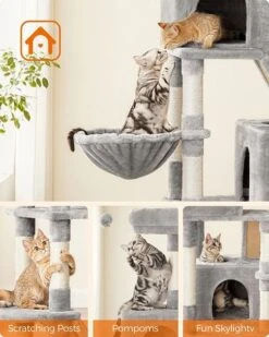 Krabpaal Tarrenz Licht Grijs 206 Cm -Katten En Honden Benodigdheden krabpaal tarrenz licht grijs 206 cm 6