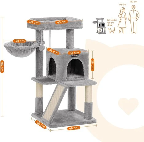 Krabpaal Wismar Lichtgrijs 4 Krabpaal Wismar Lichtgrijs - Afbeelding 4