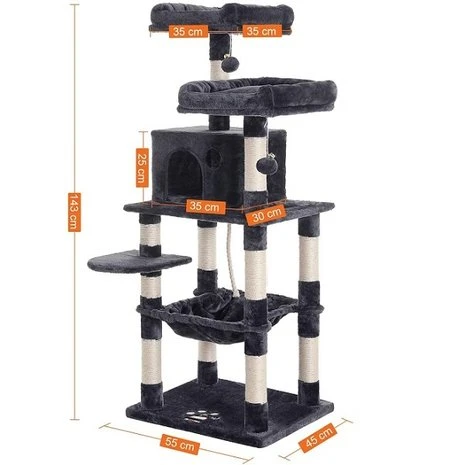 Pets Gifts Krabpaal Flensburg Donker Grijs 2 Pets Gifts Krabpaal Flensburg Donker Grijs - Afbeelding 2