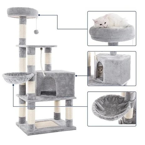 Pets Gifts Krabpaal Rostock Lichtgrijs 4 Pets Gifts Krabpaal Rostock Lichtgrijs - Afbeelding 4