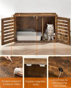 PetsGifts Kattenbak Meubel Open Design -Katten En Honden Benodigdheden petsgifts kattenbak meubel open design 1