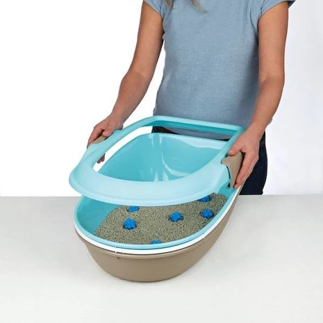 Trixie Kattenbak Open Berto Met Zeef Antraciet 2 Trixie Kattenbak Open Berto Met Zeef Antraciet - Afbeelding 2