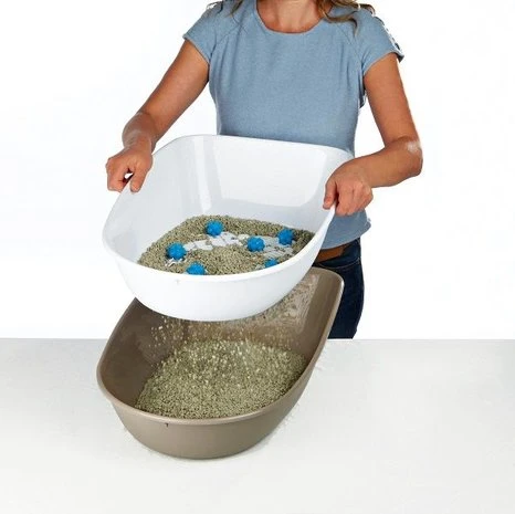 Trixie Kattenbak Open Berto Met Zeef Antraciet 4 Trixie Kattenbak Open Berto Met Zeef Antraciet - Afbeelding 4