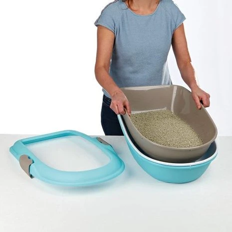 Trixie Kattenbak Open Berto Met Zeef Antraciet 7 Trixie Kattenbak Open Berto Met Zeef Antraciet - Afbeelding 7