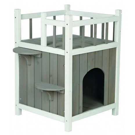 Trixie Kattenhuis Met Balkon Hout 1 Trixie Kattenhuis Met Balkon Hout